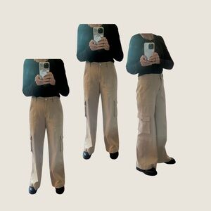 TWP women’s designer cargo pants. Tan. Worn three times. 31 inch inseam